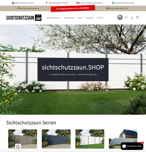 sichtschutzzaun.SHOP Screenshot