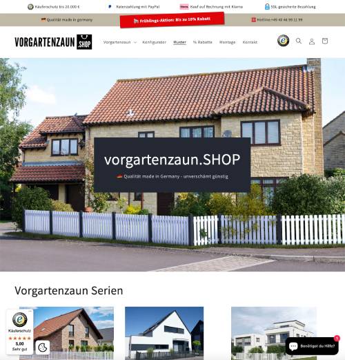 vorgartenzaun.SHOP Screenshot